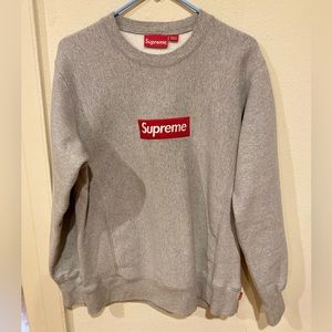 Supreme Authentic Original, Box Logo Sweater, Gray, Medium